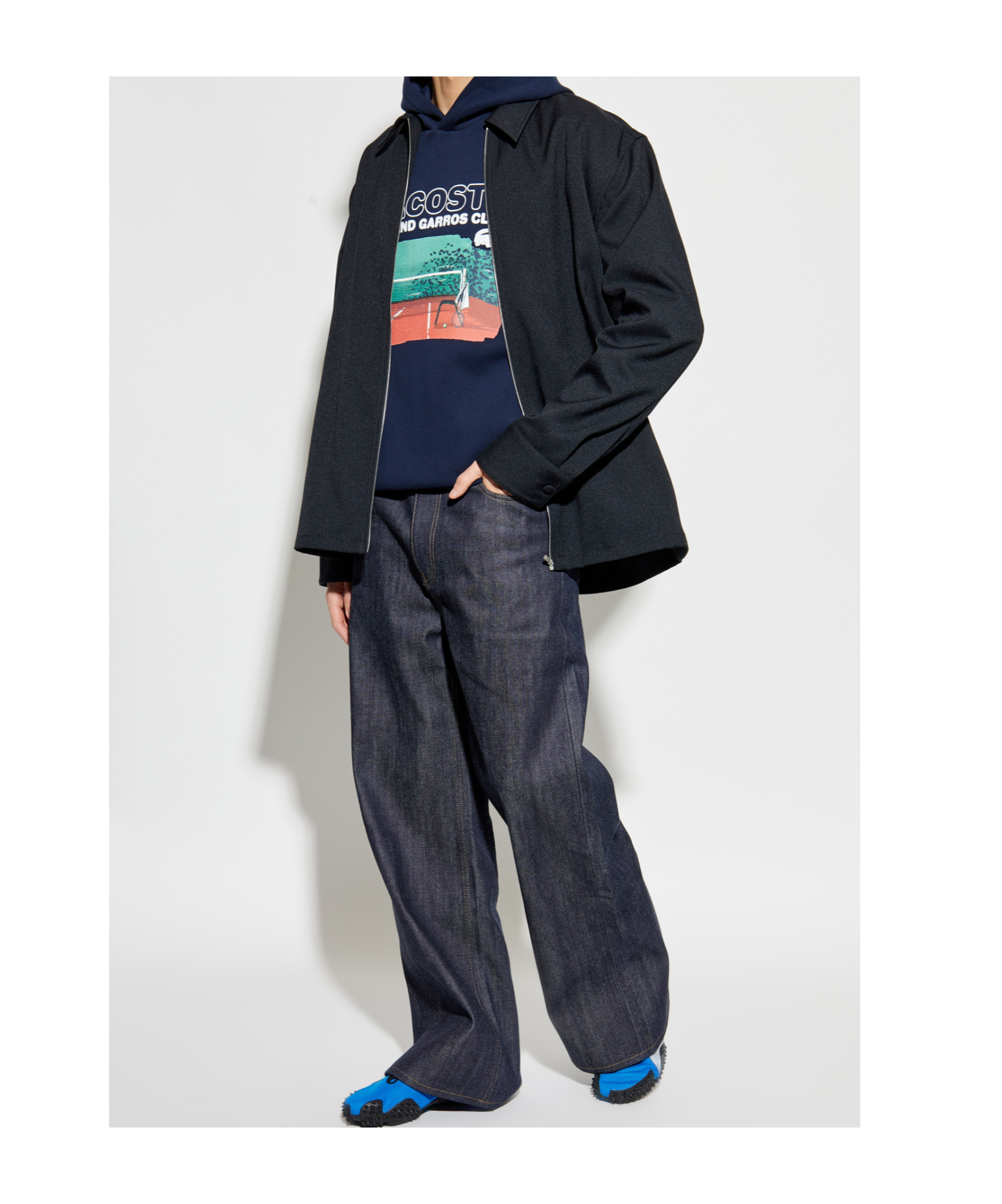 Lacoste X Roland Garros Graphic-print Hoodie