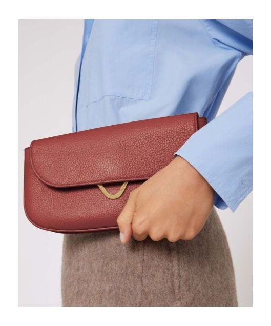 Coccinelle Dew Leather Crossbody Bag In Red