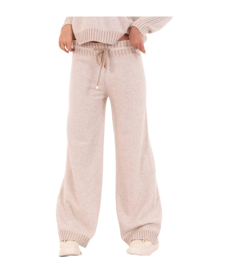 D Exterior Drawstring Waist Casual Pants In Pink
