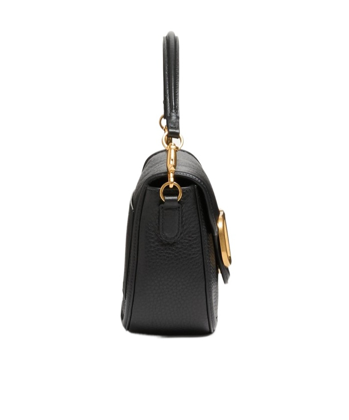 VALENTINO GARAVANI VALENTINO GARAVANI ALLTIME SHOULDER BAG IN GRAINY CALFSKIN WITH JACQUARD RIBBON STRAP