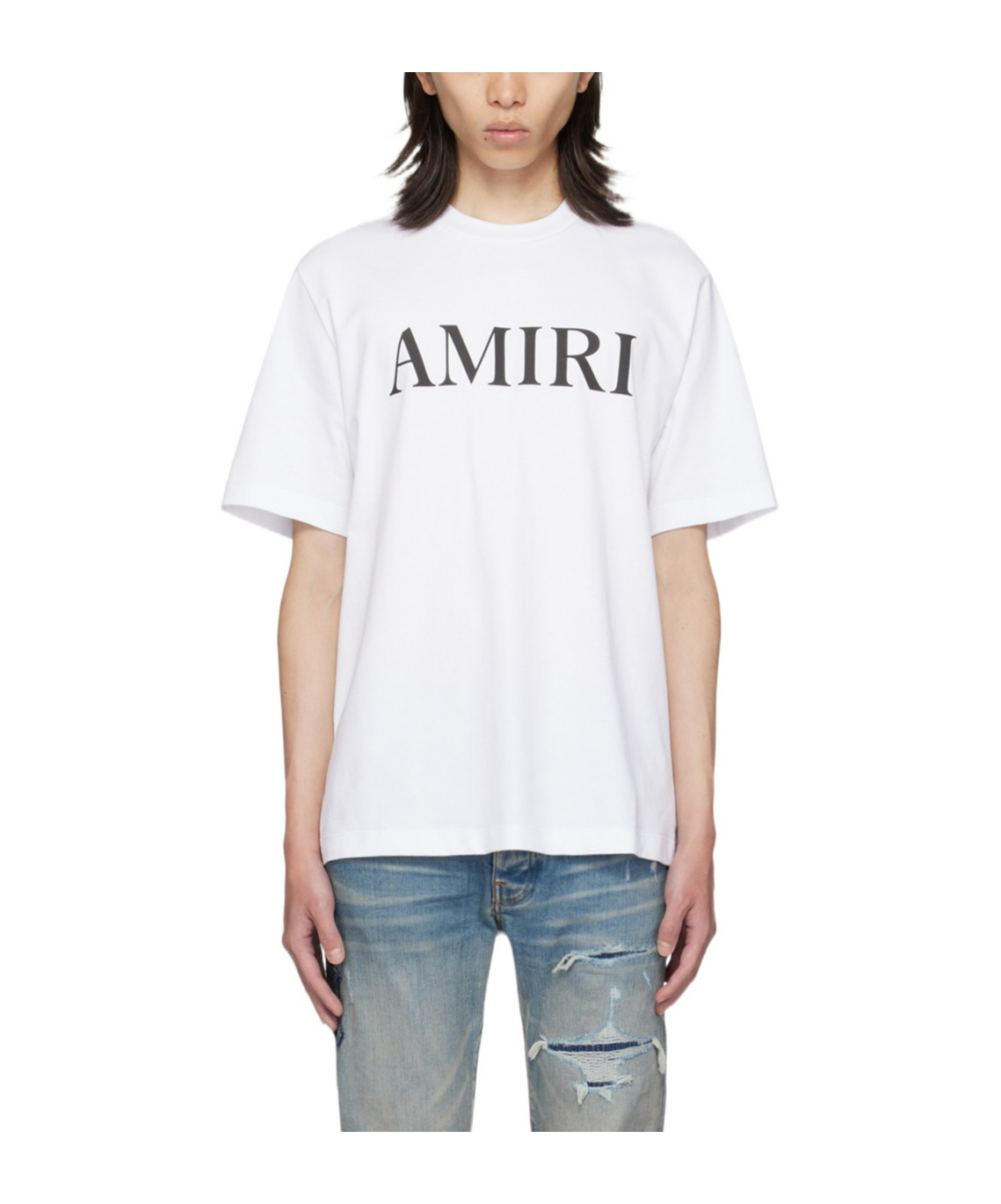 Amiri Cotton T-shirt With Front Logo Print In White