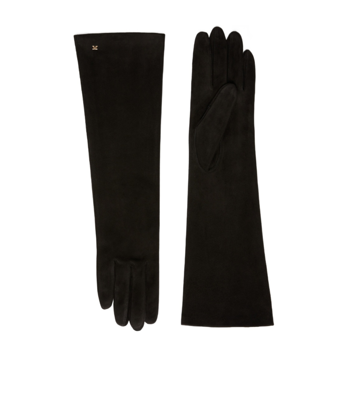 Max Mara Long Suede Nappa Gloves 229.00 In Black