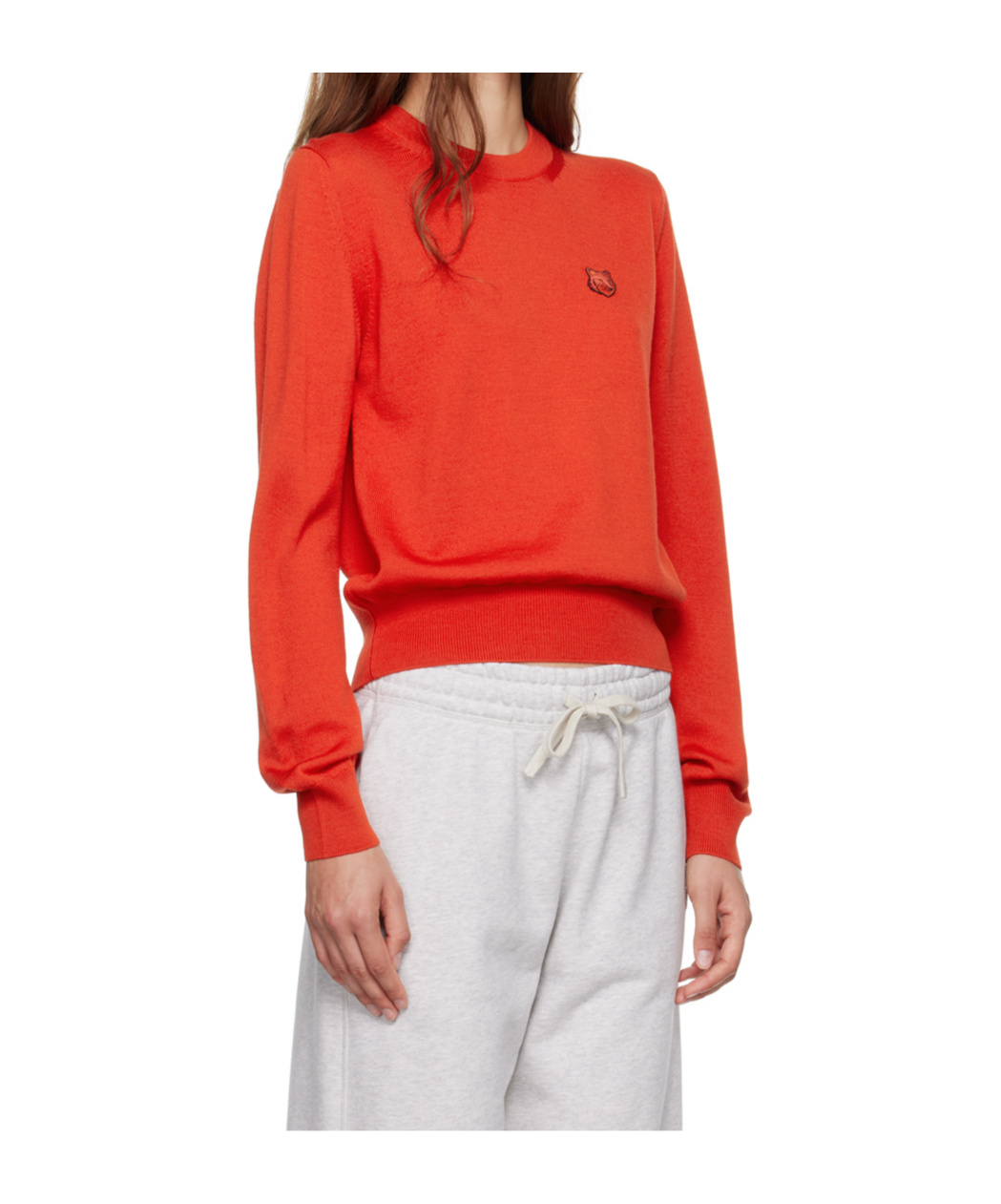 MAISON KITSUNÉ MAISON KITSUNÉ FOX HEAD PATCH KNITTED JUMPER