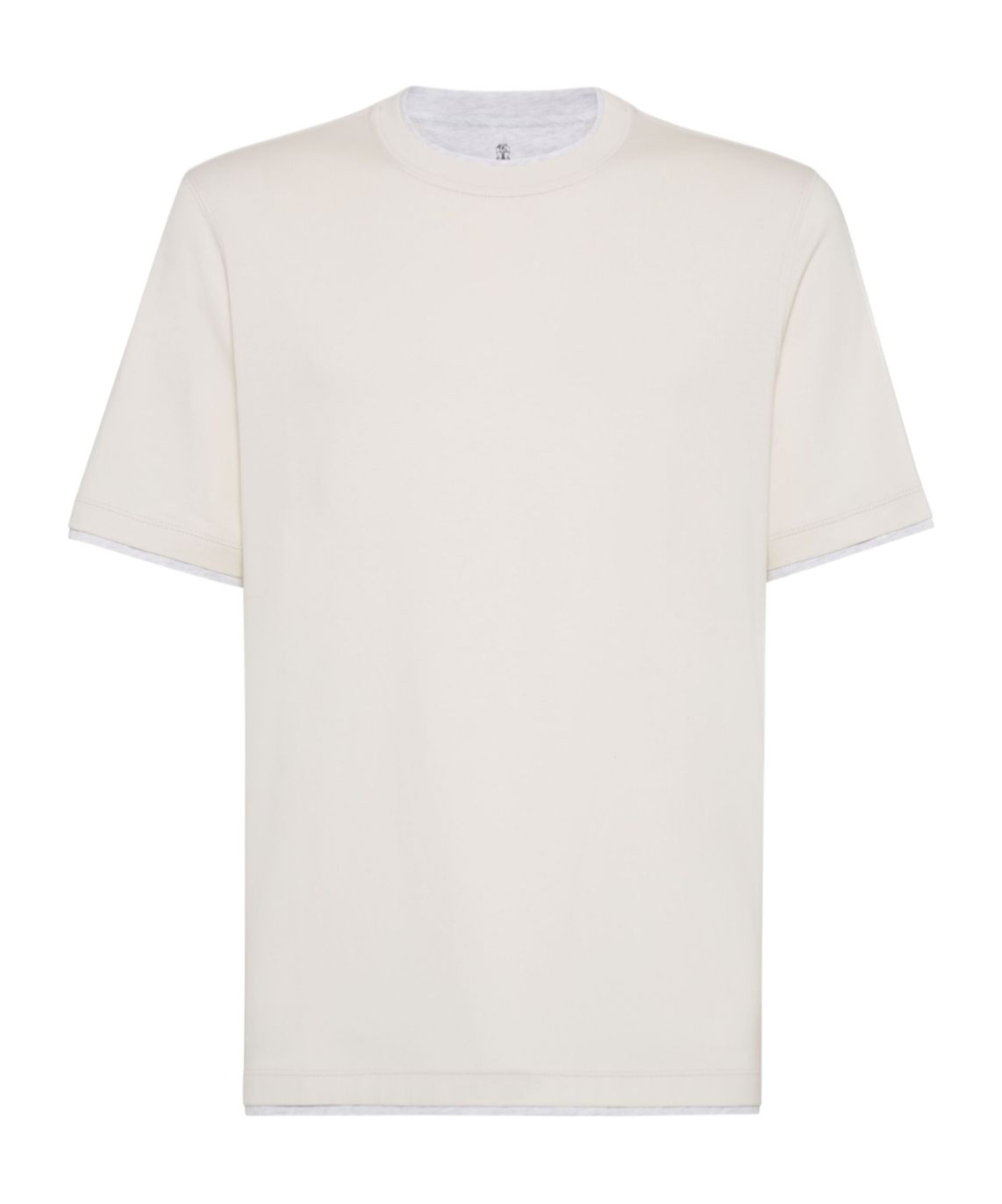 Brunello Cucinelli T-shirt With Layered Design In White