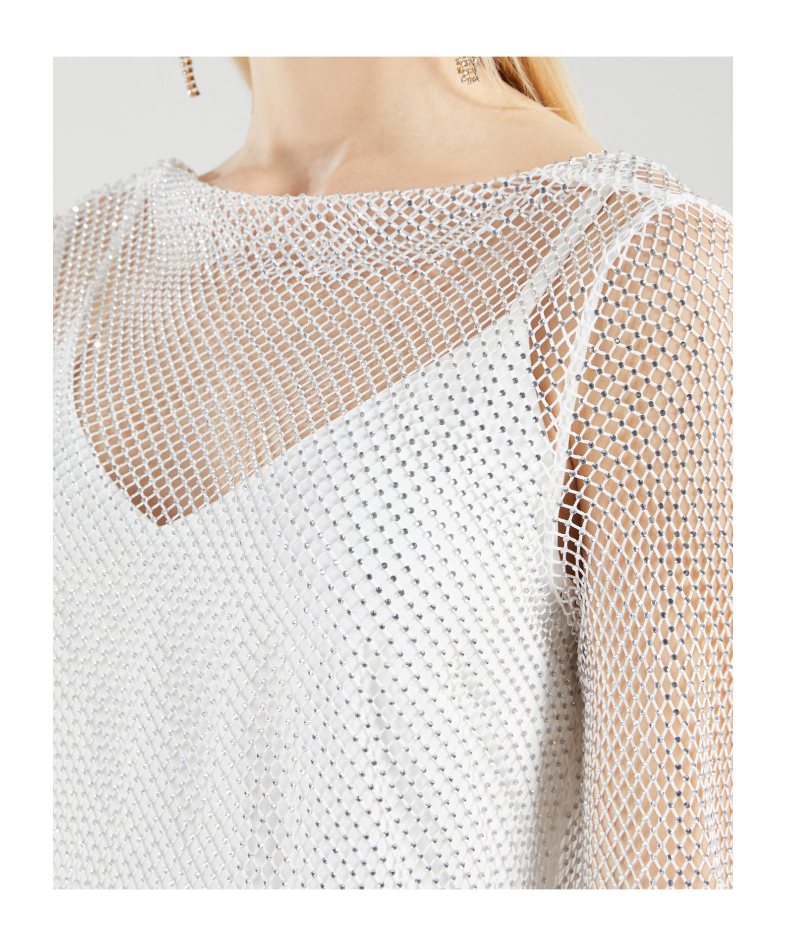 Max Mara Boat Neck Dress In White