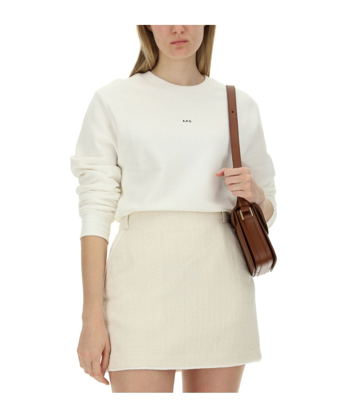APC LOGO-PRINT COTTON SWEATSHIRT