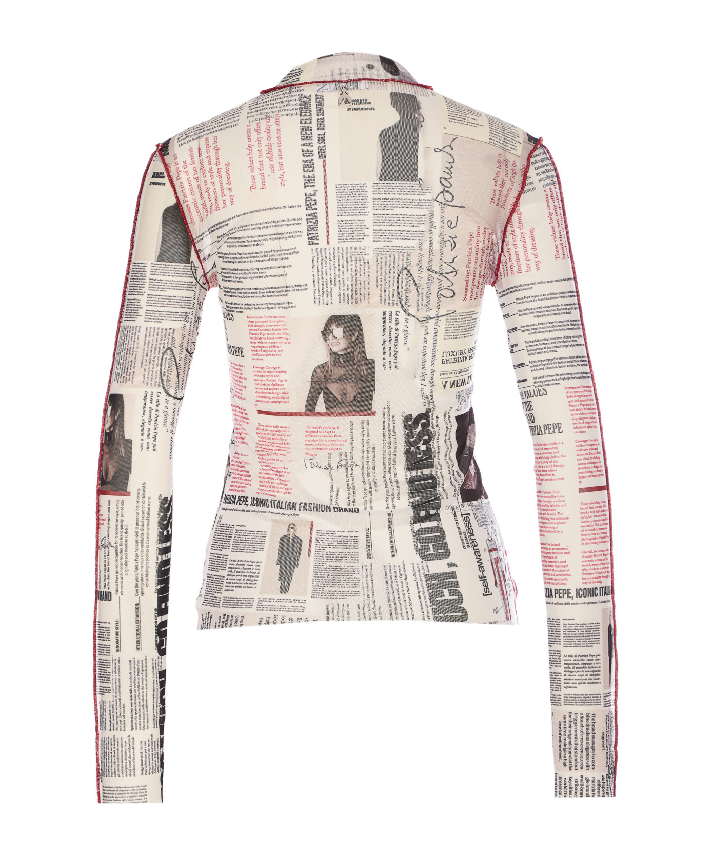 Shop Patrizia Pepe Manifesto-print Top In Nude