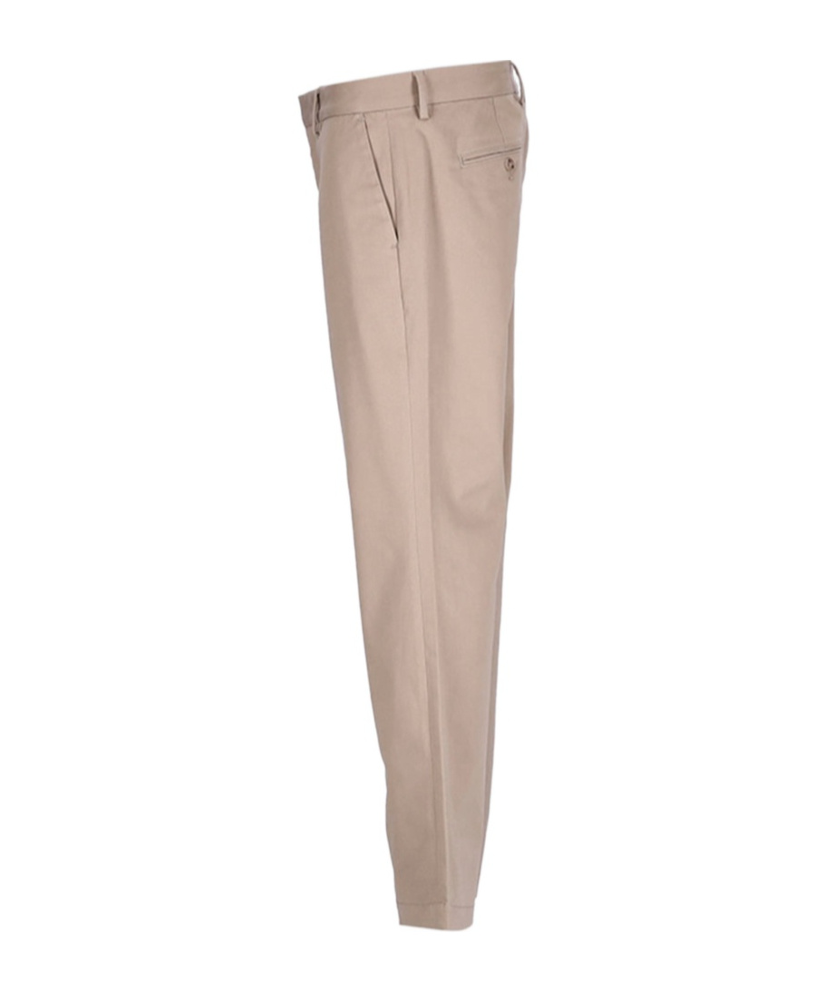 Saint Laurent Button Detailed Straight Leg Pants In Nude