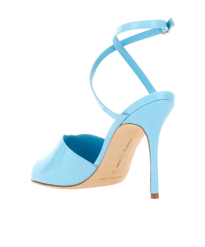 Manolo Blahnik Sandals Clear Blue In Blue