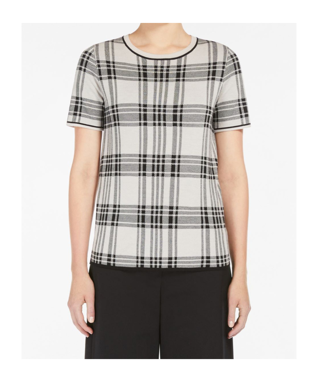 Max Mara Resena Freshly Cut Wool Knitted T-shirt In Gray