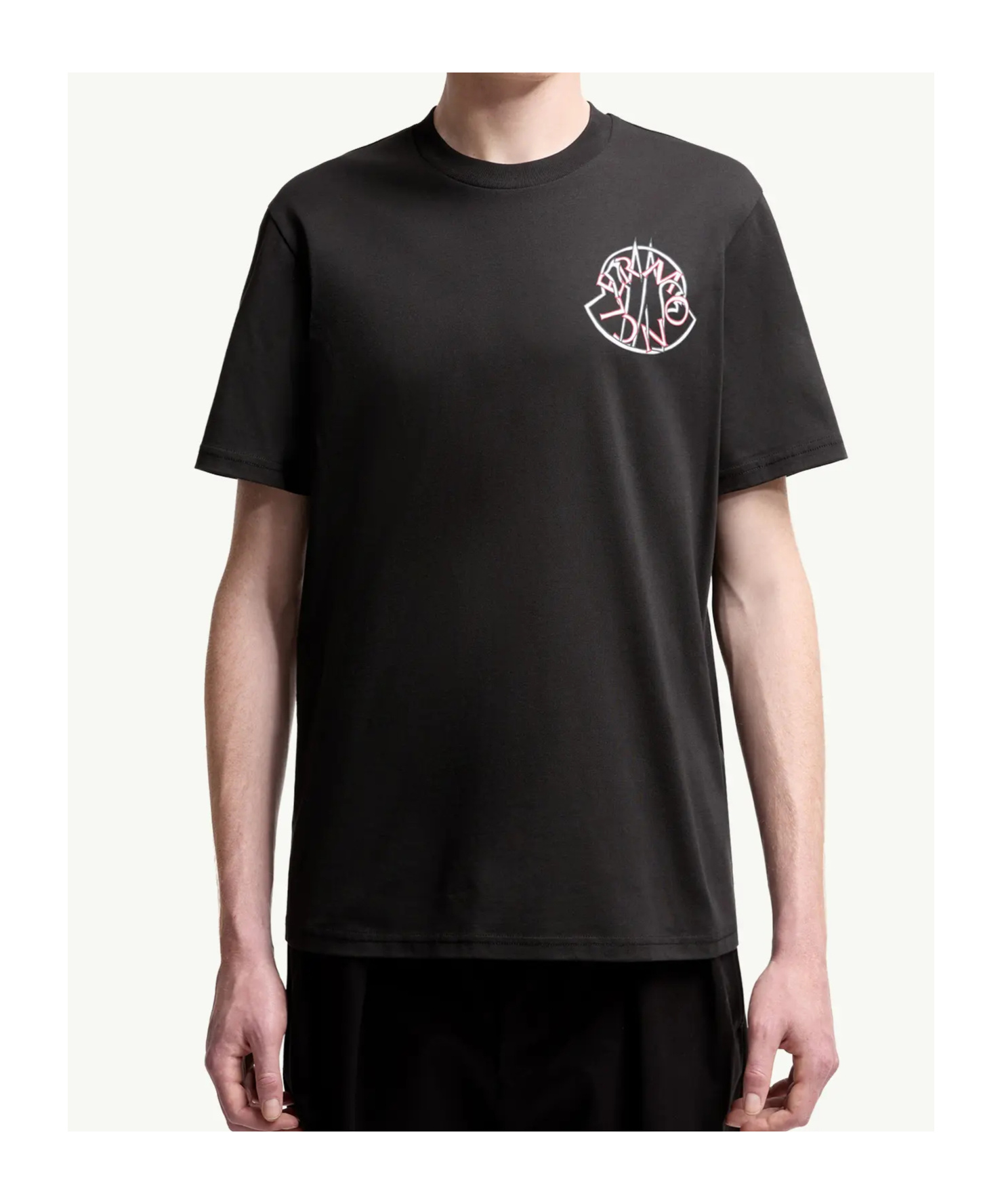 Moncler Logo-embellished Jersey T-shirt In Black