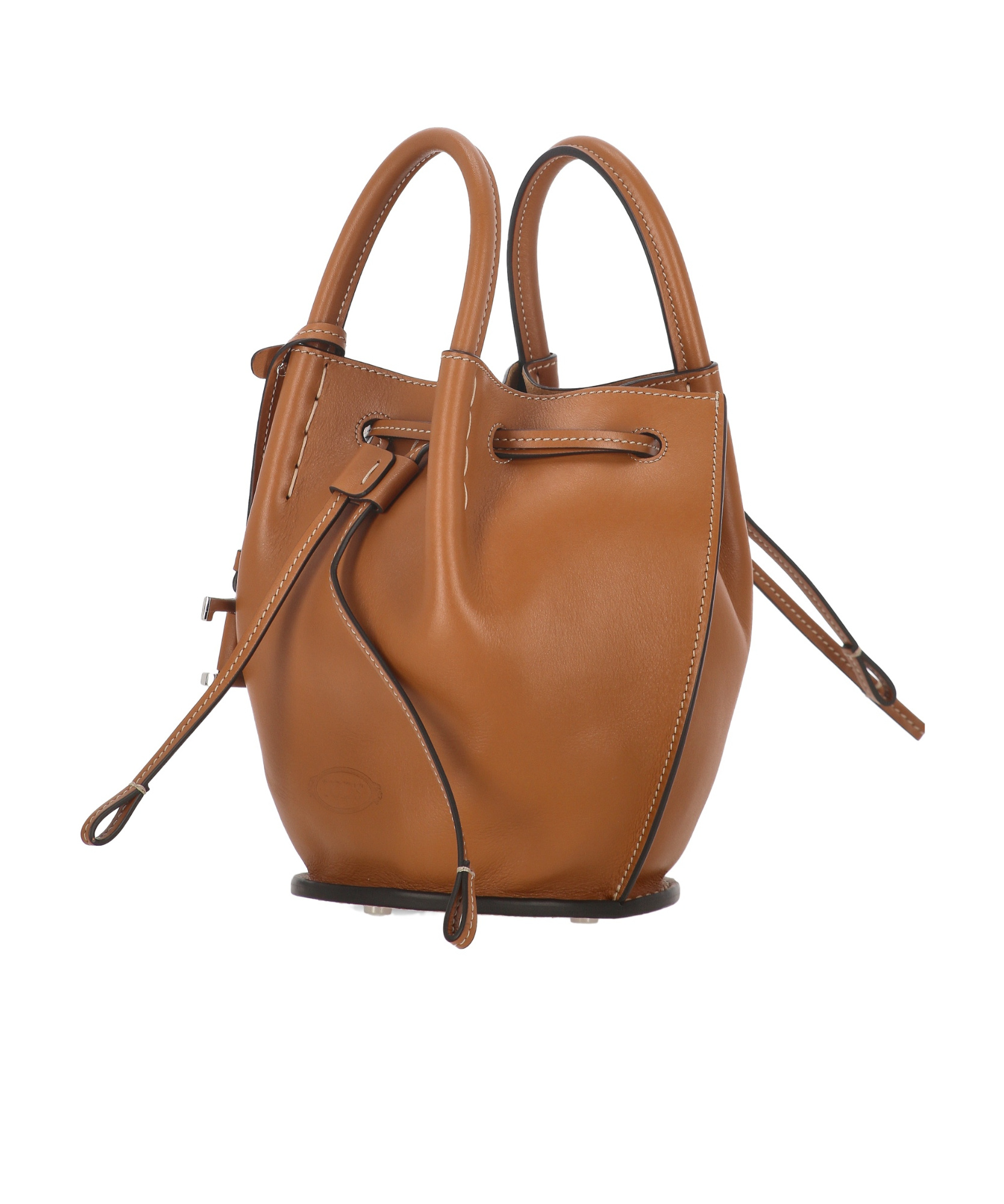 Tod's Mini Buz Leather Bucket Bag In Brown