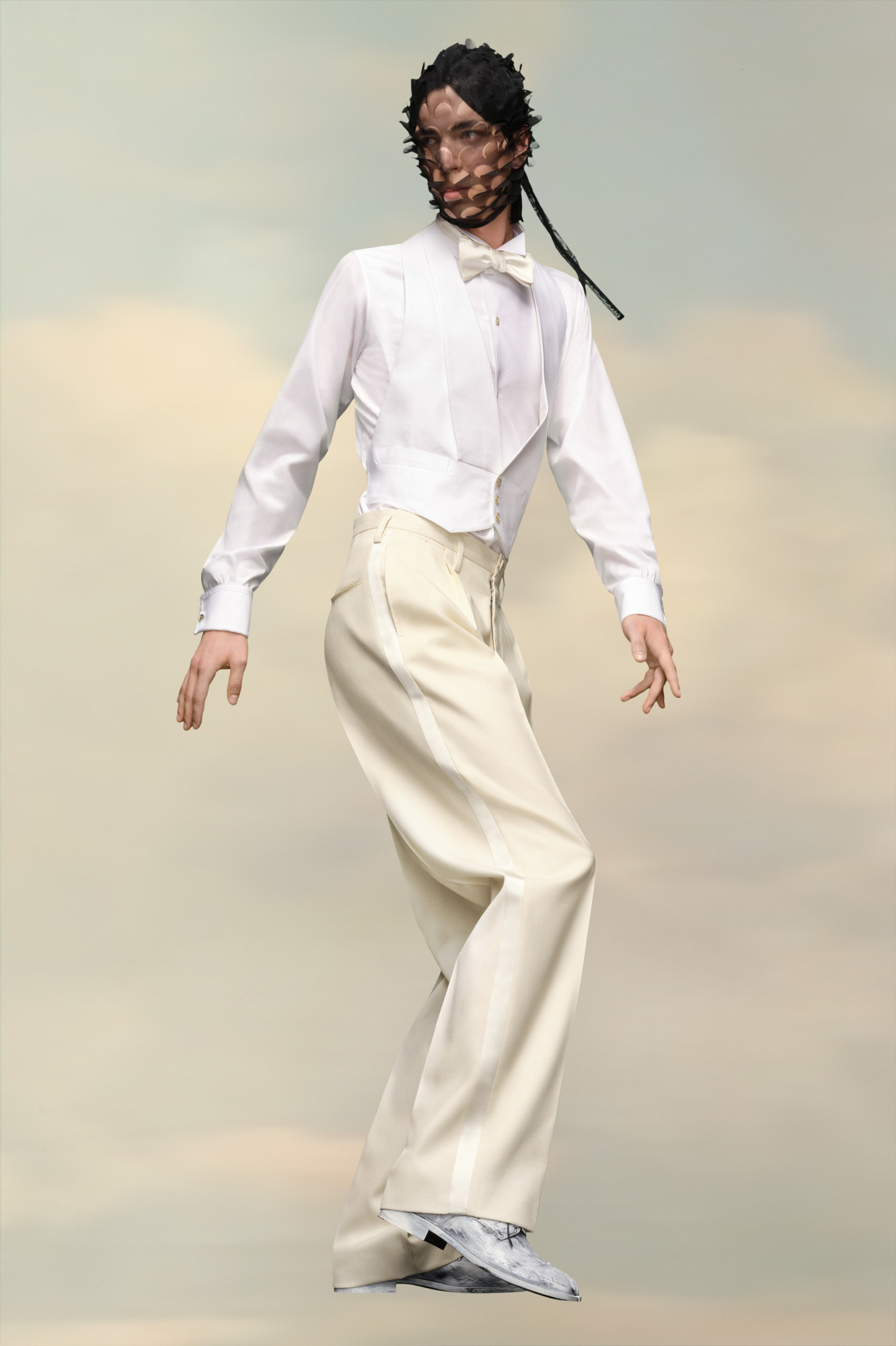 Maison Margiela Belt-loop Casual Pants In White