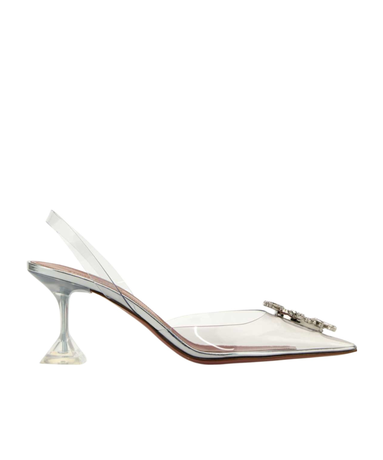 Shop Amina Muaddi High-heeled Sandals In White