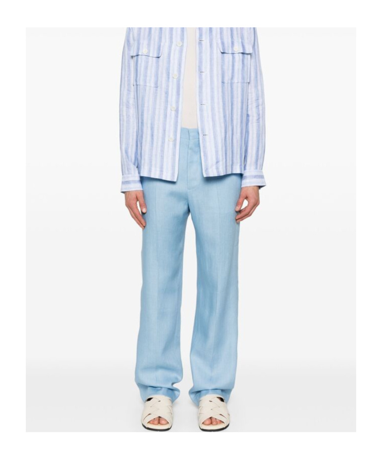 TAGLIATORE BELT-LOOP CASUAL PANTS 