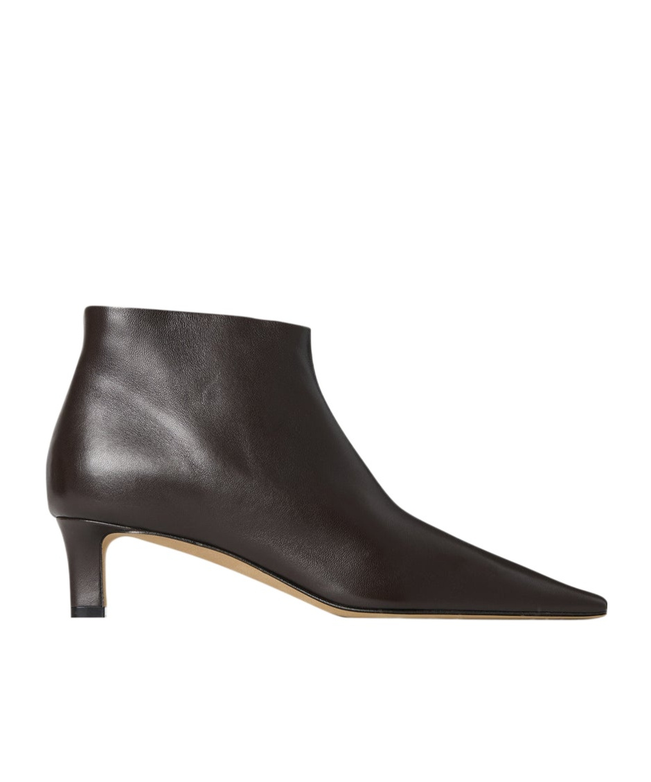 The Row Carla 45 Leather Boots In Brown