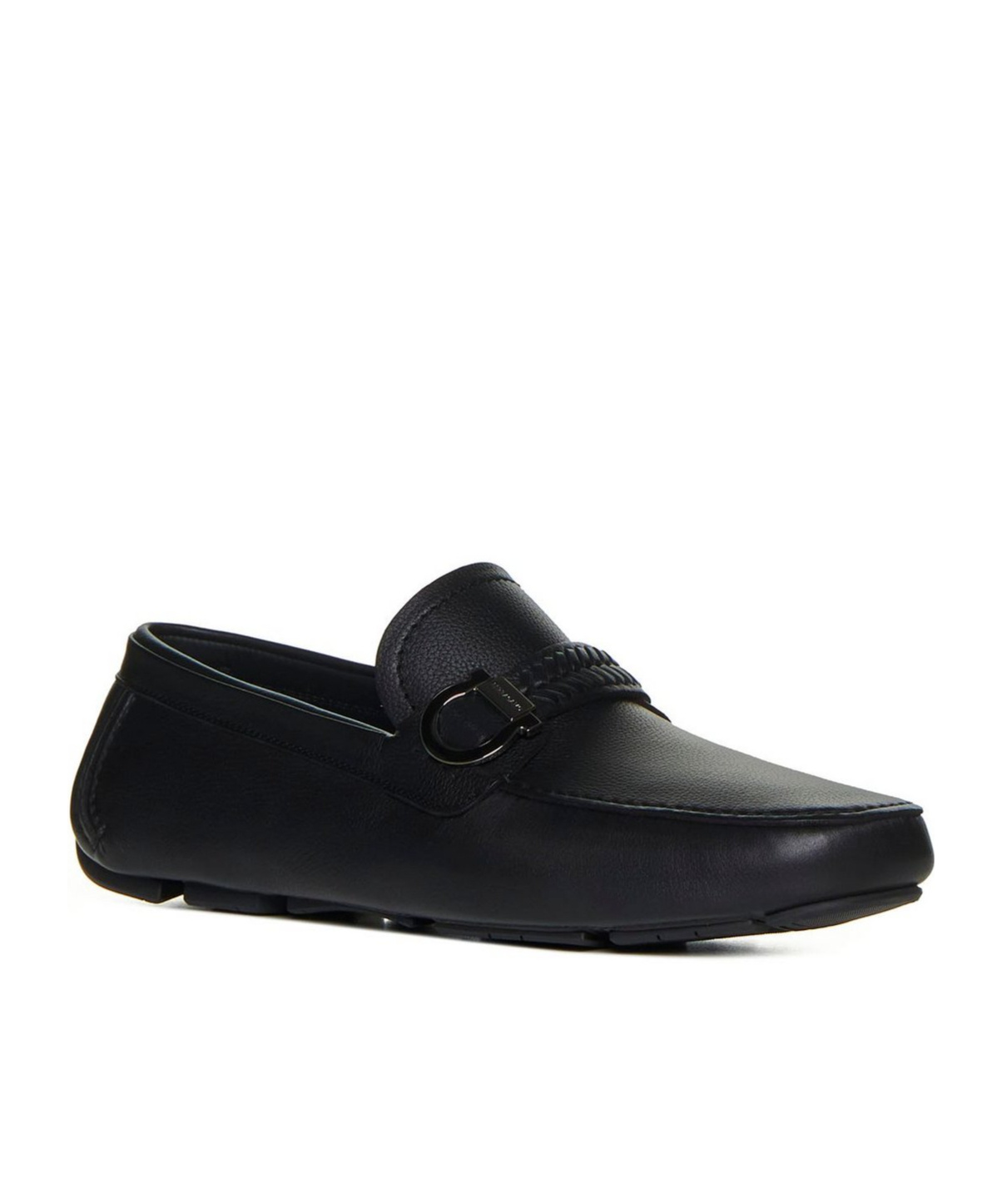 Ferragamo Push On Loafers In Black