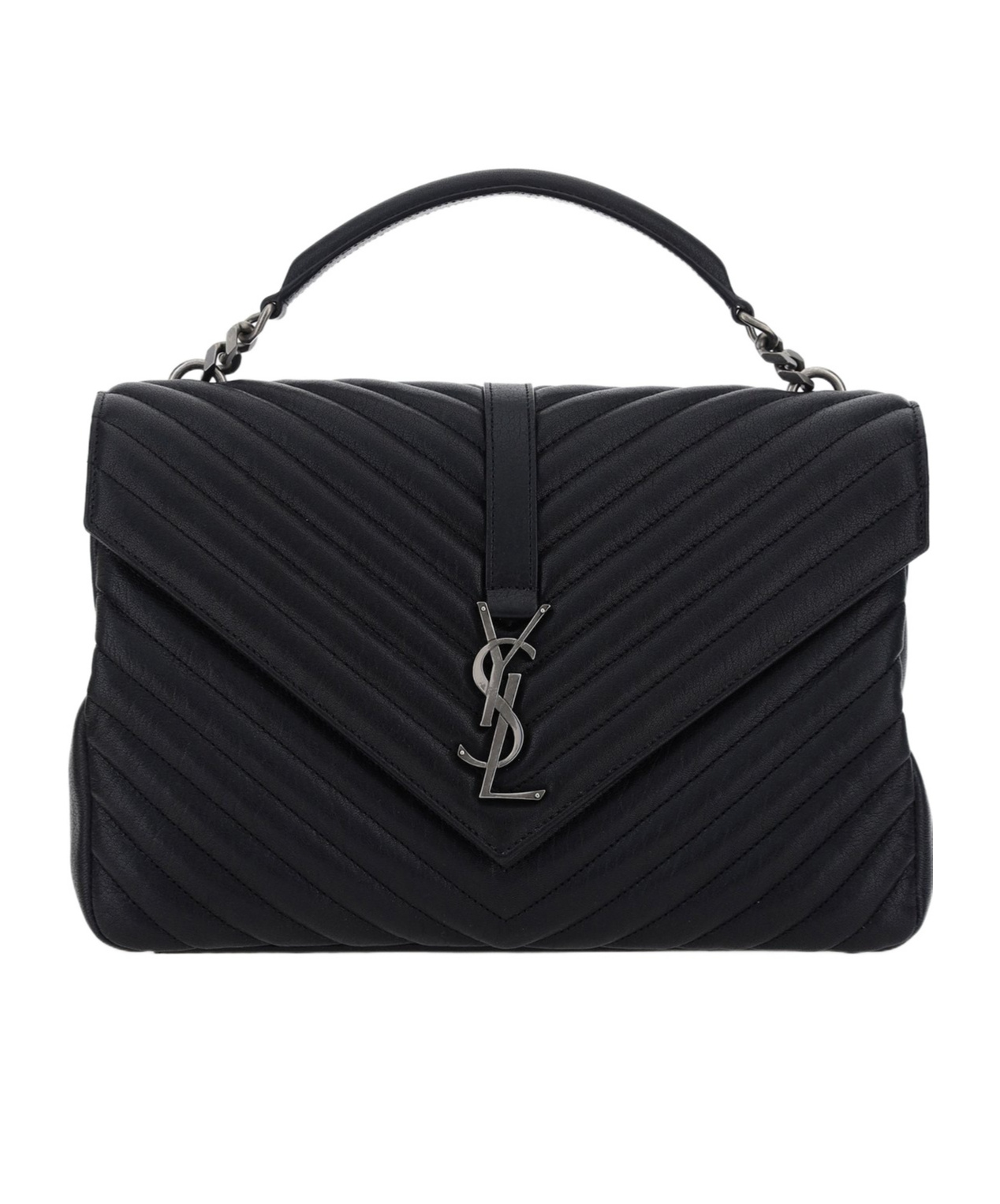 Saint Laurent Large College Tote In Black