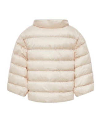 Moncler Long-sleeved Down Jacket In Nude