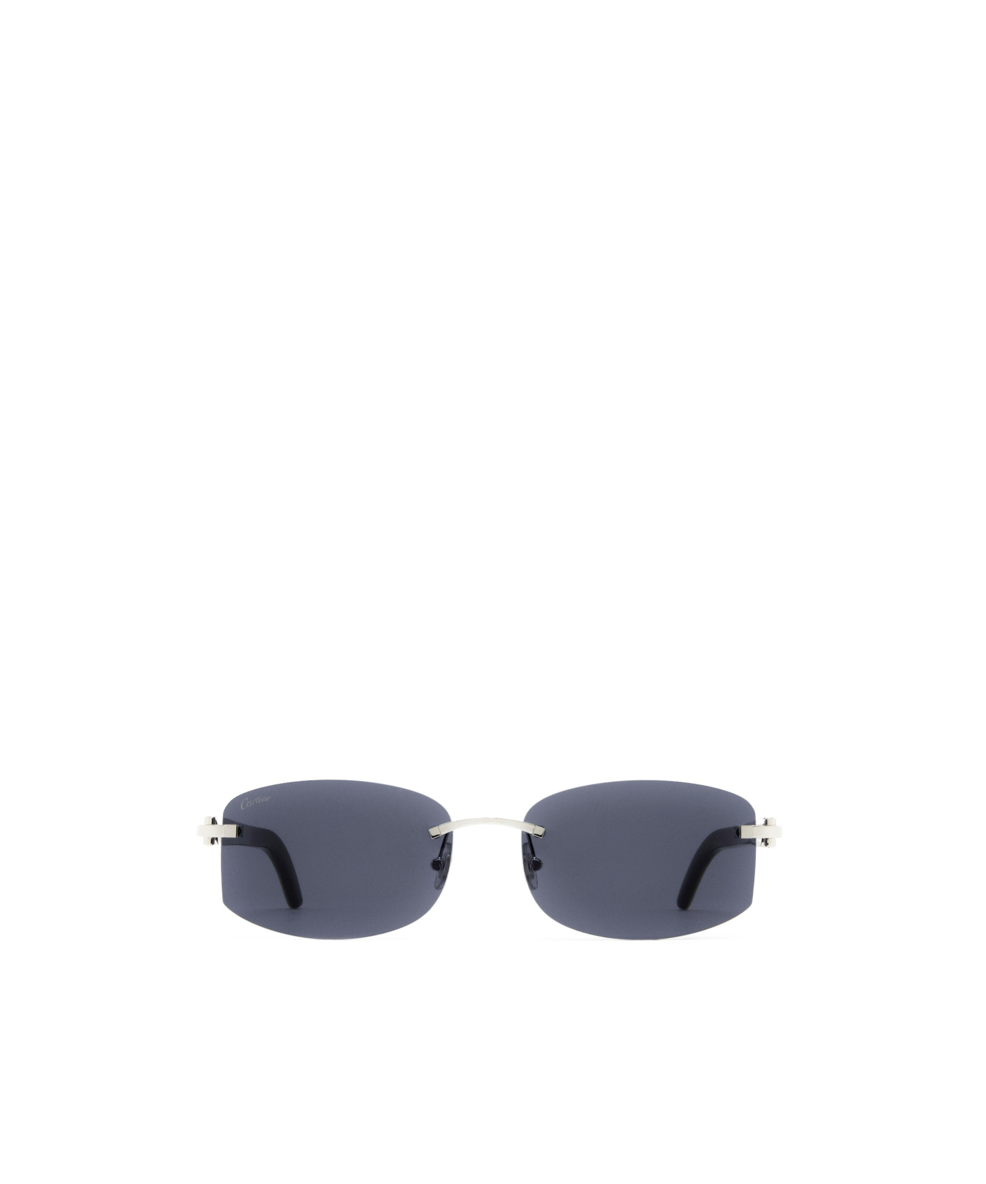 Cartier Rectangular Frame Sunglasses In Metallic