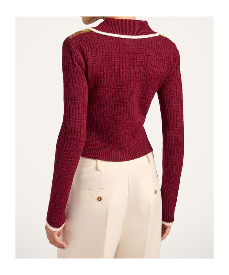 La Doublej Crochet-panel Button-fastening Cardigan In Brown