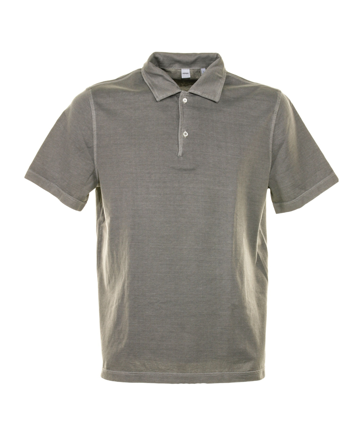 Aspesi Short-sleeved Polo Shirt In Gray