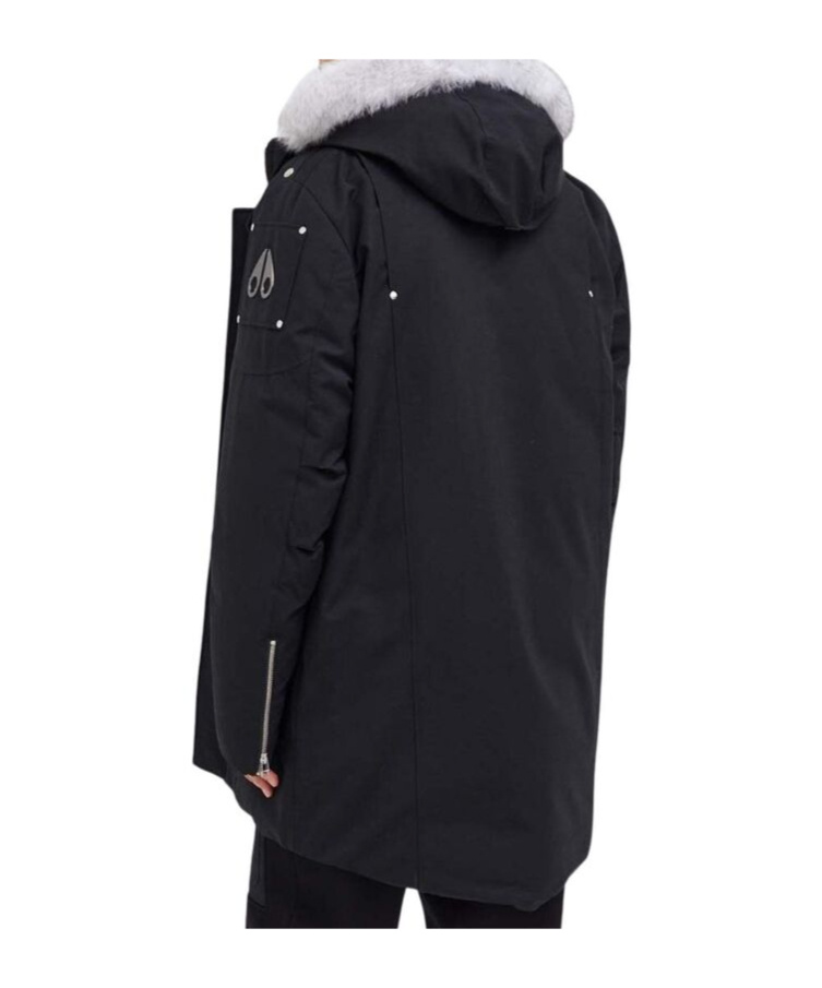 Moose Knuckles Hooded Cotton Suit In Black