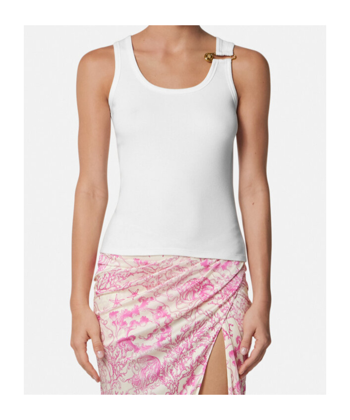 Versace Logo Cotton Tank Top