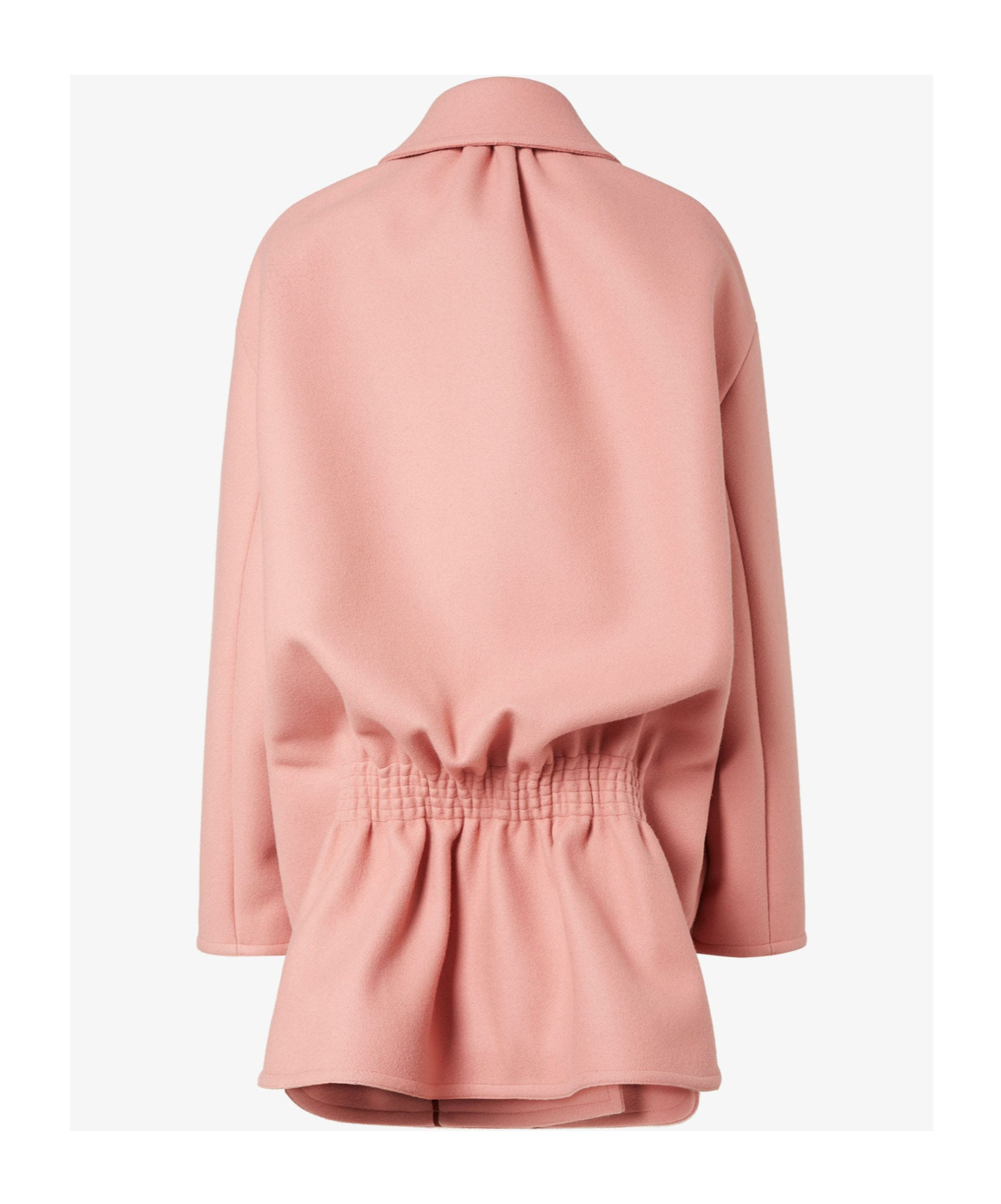 Fendi Pink Wool Felt Single-breasted Midi Coat In Pink
