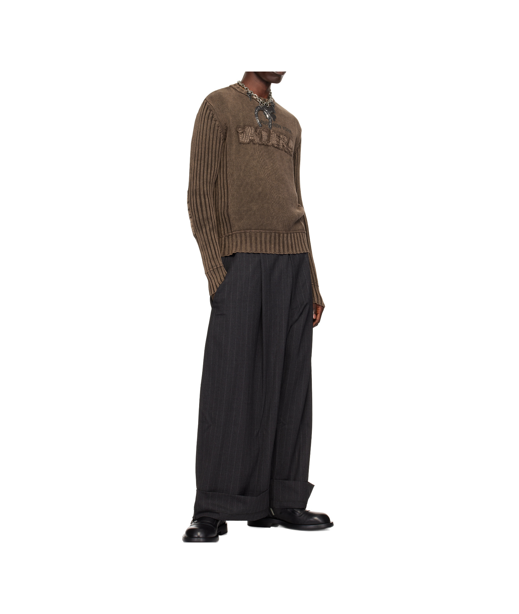 Vaquera Rib Knit Sweater In Green