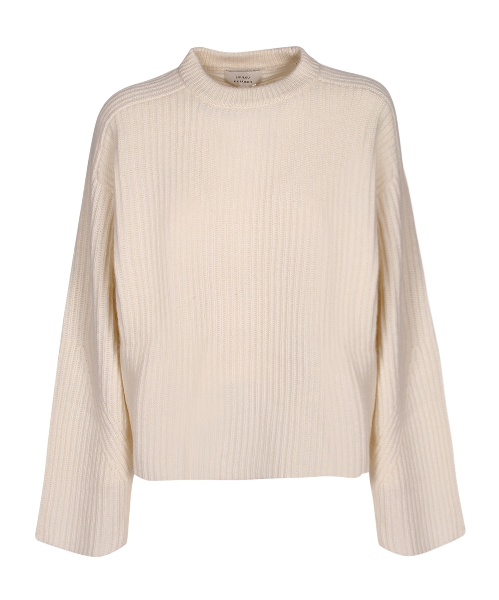 Loulou De Saison Axel Ribbed Crew-neck Sweater In Brown