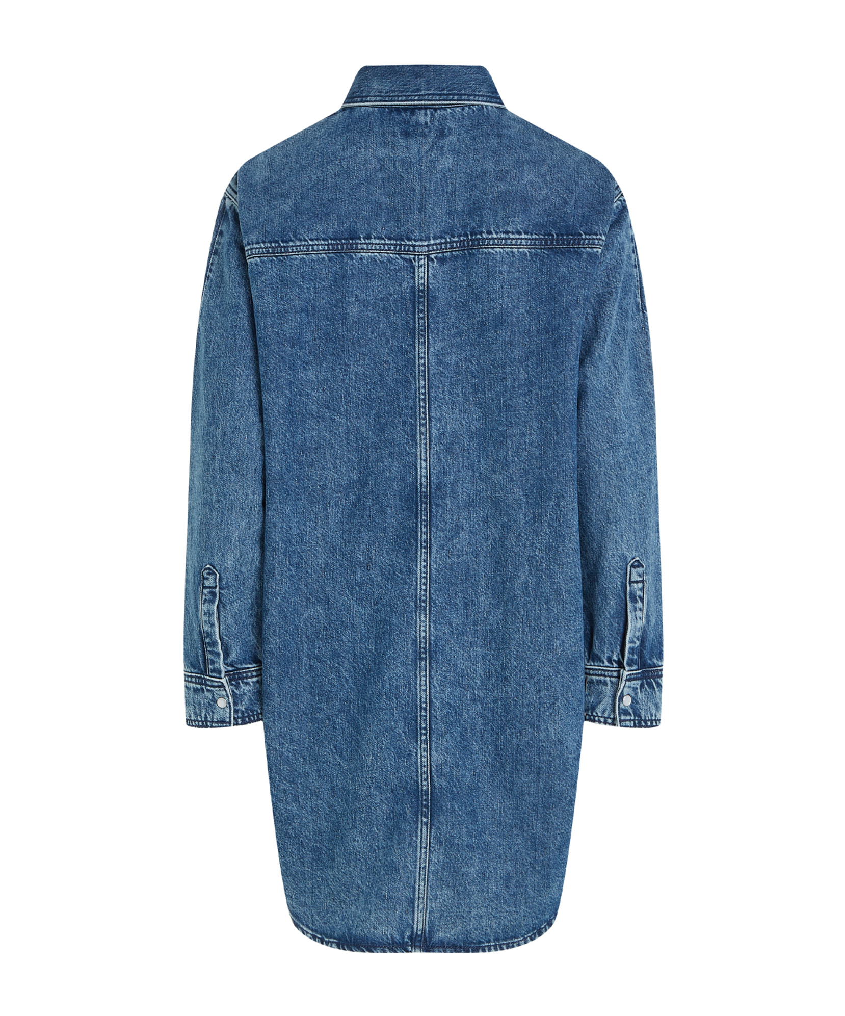 Tommy Hilfiger Long Denim Shirt Dress In Blue