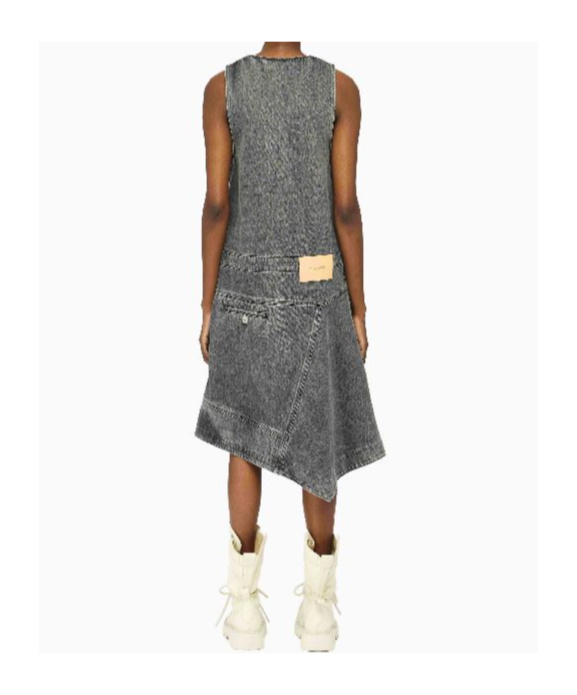 Jw Anderson Wrap Front Sleeveless Dress In Gray