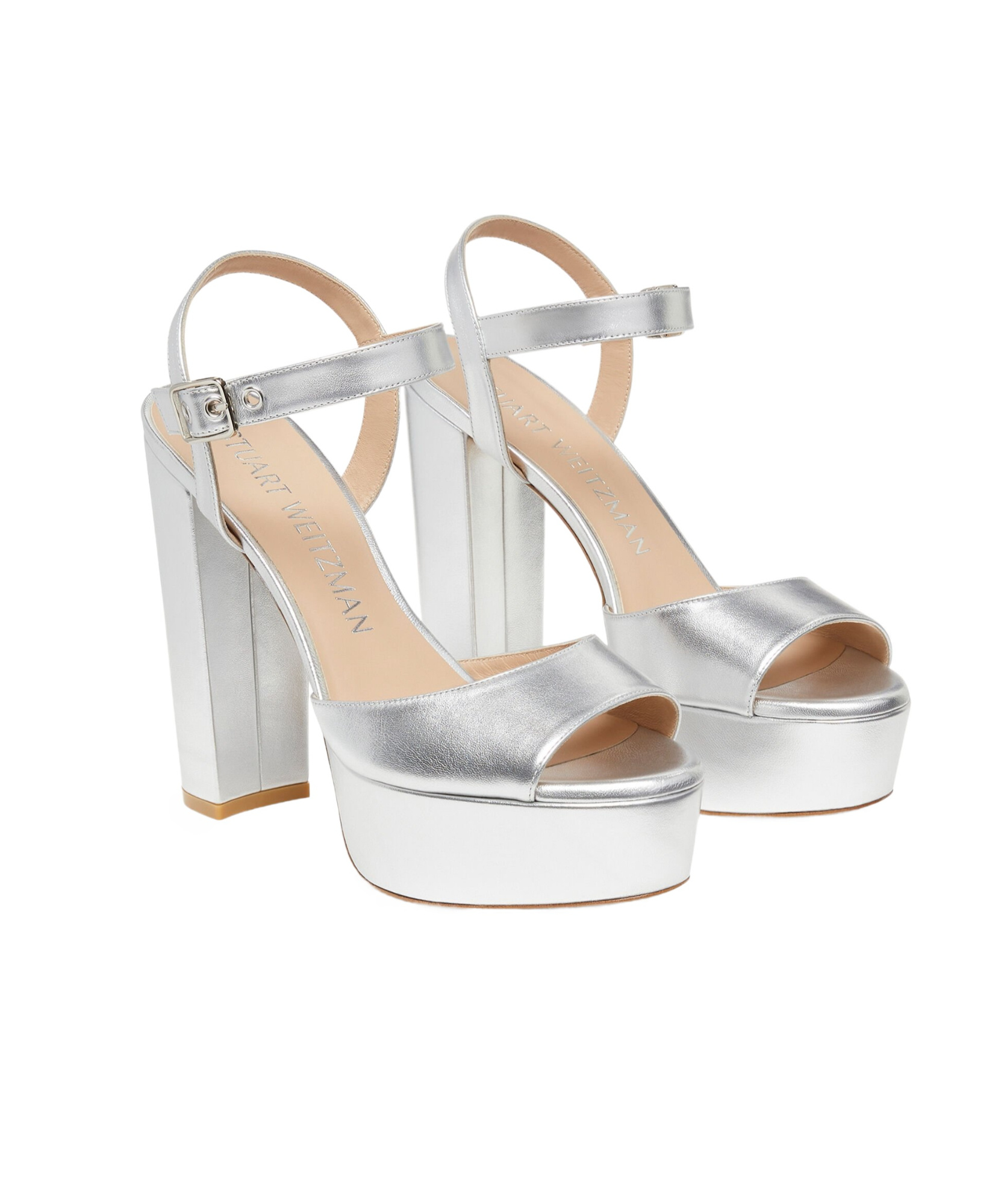Stuart Weitzman Ryder 95 Platform Sandal In White