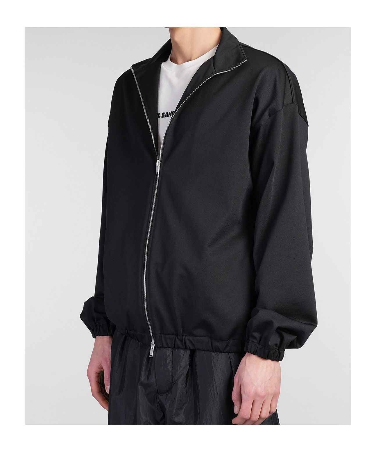 Jil Sander Long-sleeved Casual Jacket In Black