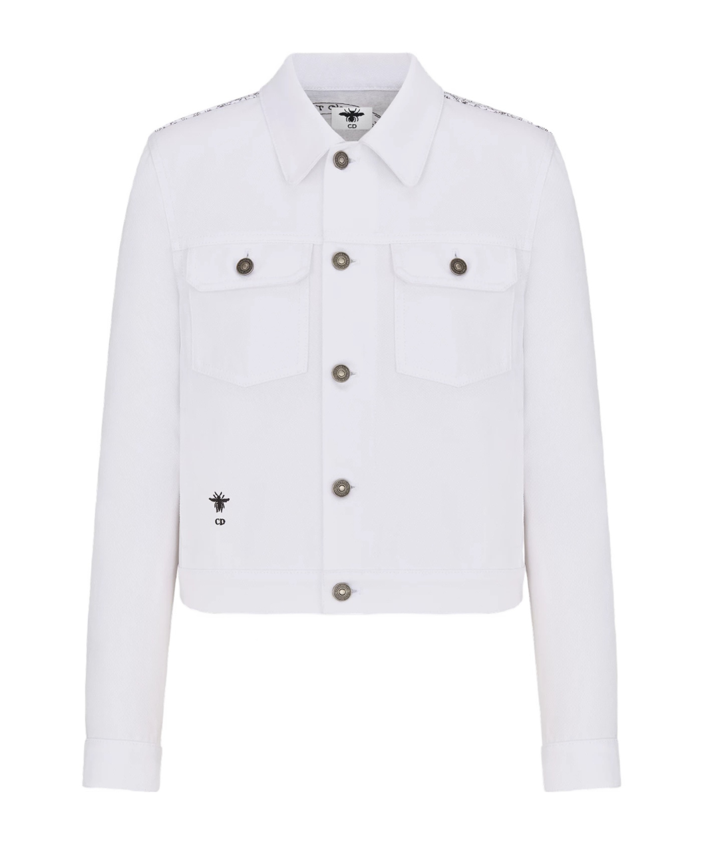 Dior Long Sleeve Casual Jacket In White