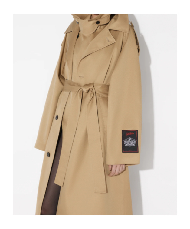 Shop Jean Paul Gaultier Deconstructed Trench Coat In Nude