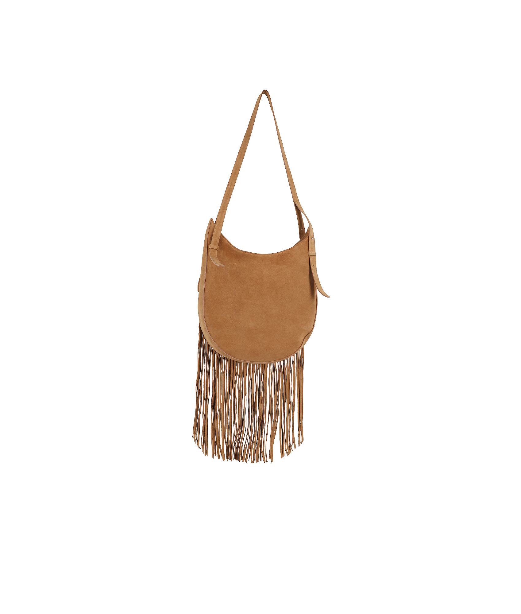 Coperni Suede Fringed Hobo Belt In Brown