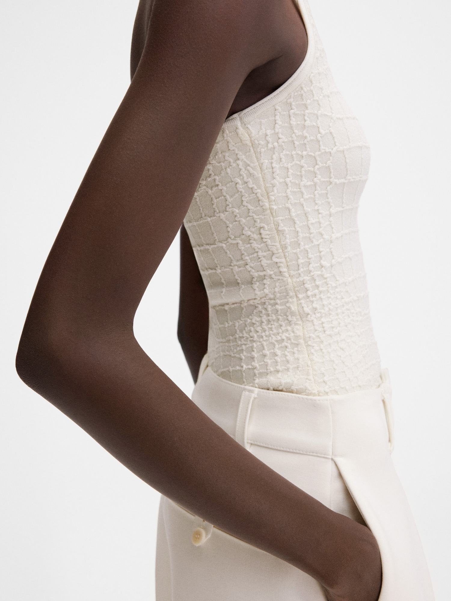 Jacquemus Top Scala Viscose In White