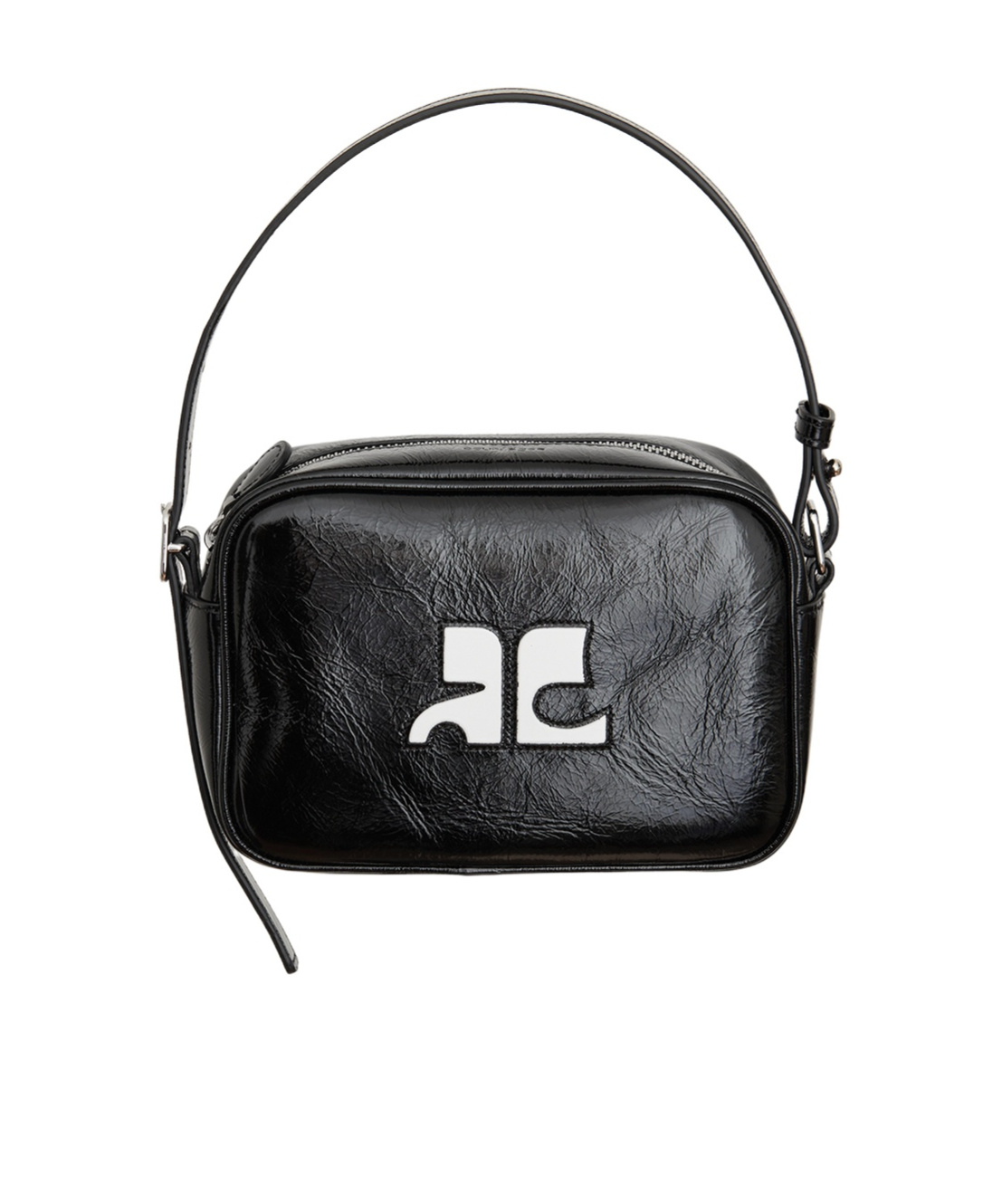 Courrèges Zippered Camera Bag In Black