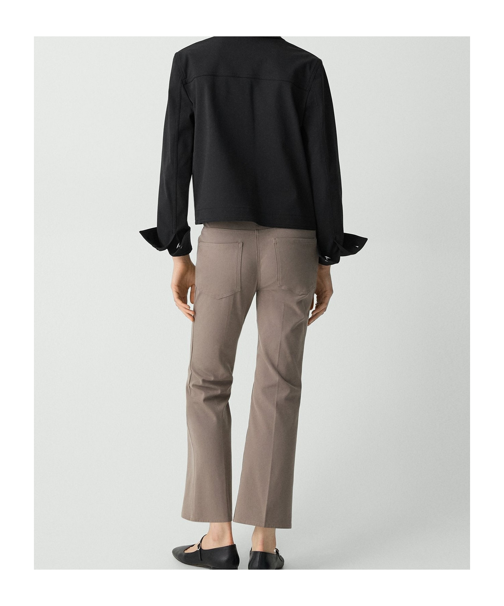 Theory 5-pocket Kick Trousers In Stretch Cotton In Gray