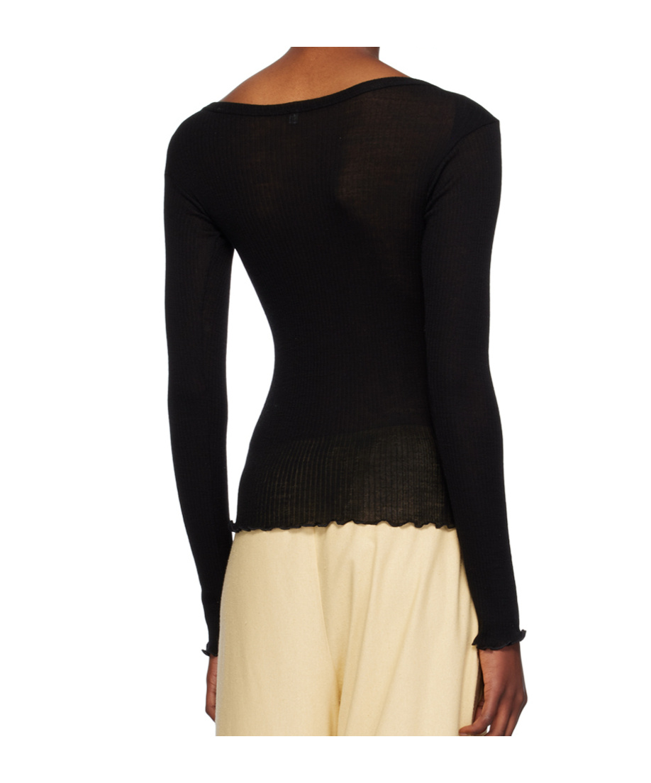 Baserange Wool T-shirt In Black