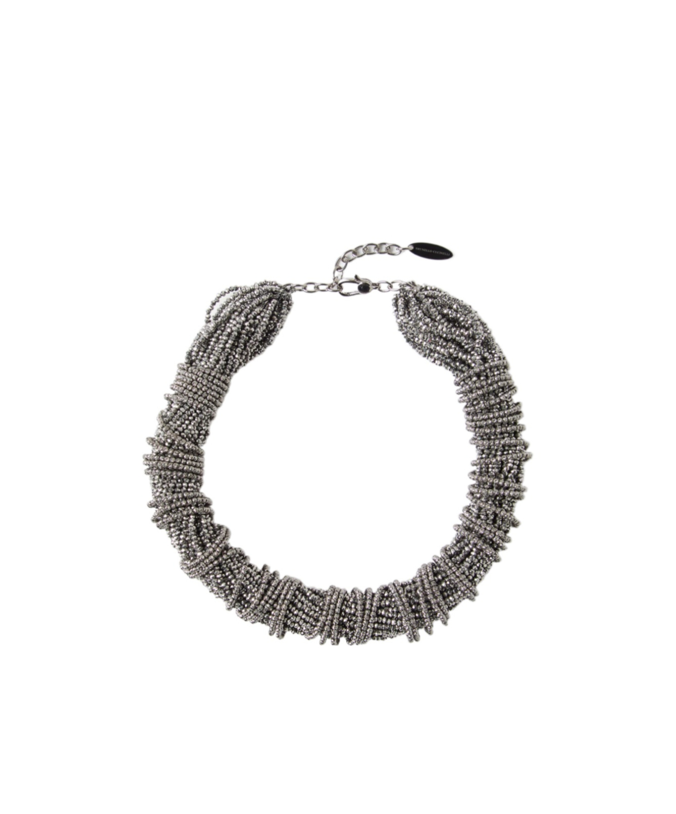 Brunello Cucinelli Vetro And Sterling Silver Choker In Metallic