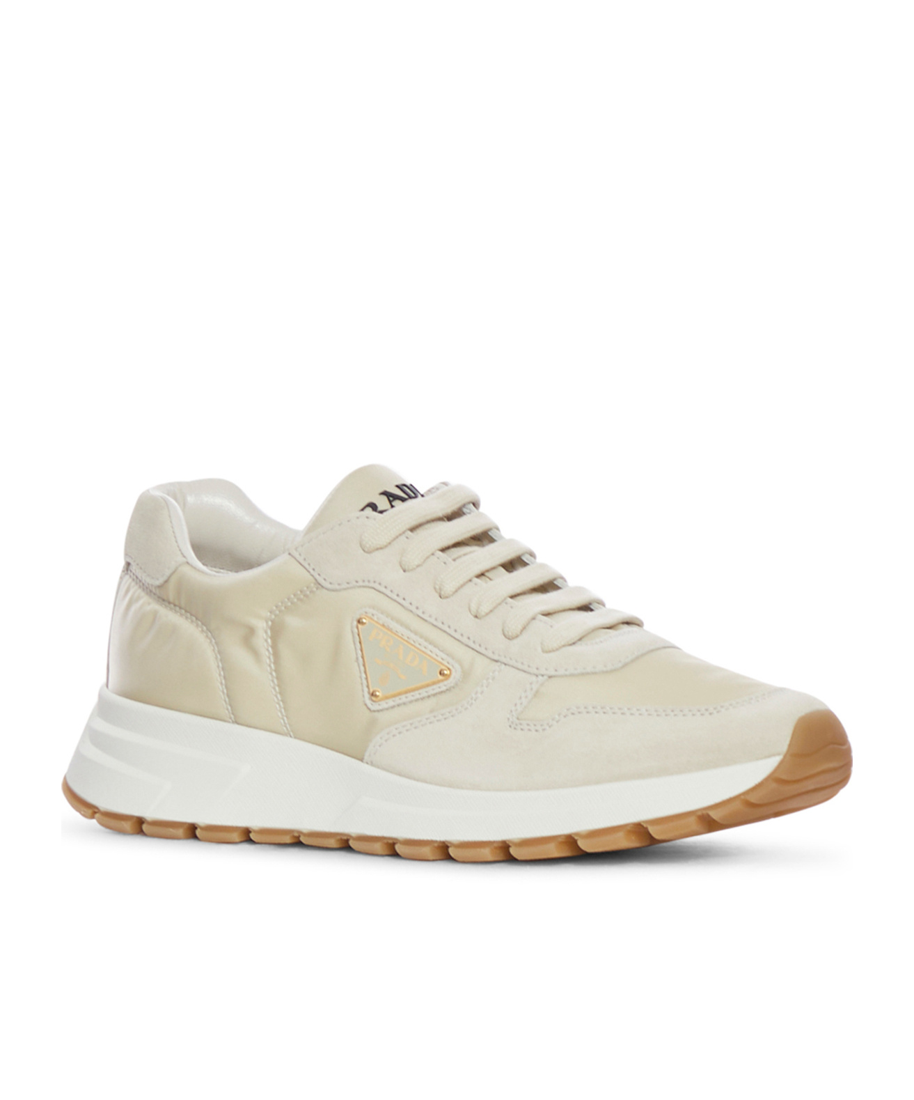 Prada Prax 01 Sneakers In Re-nylon And Suede Leather In Nude