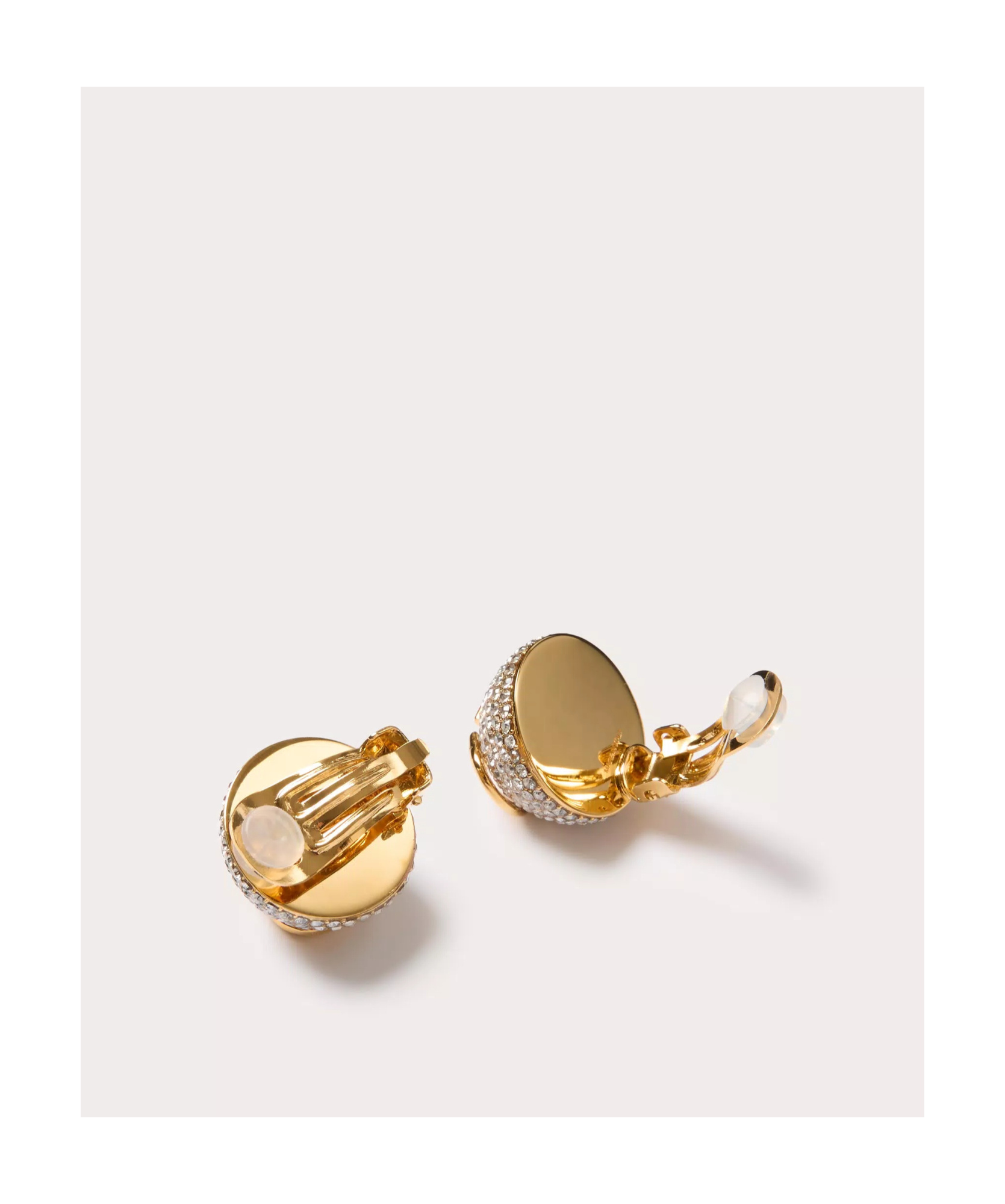Valentino 18kt Gold Vlogo Signature Clip-on Earrings In Yellow