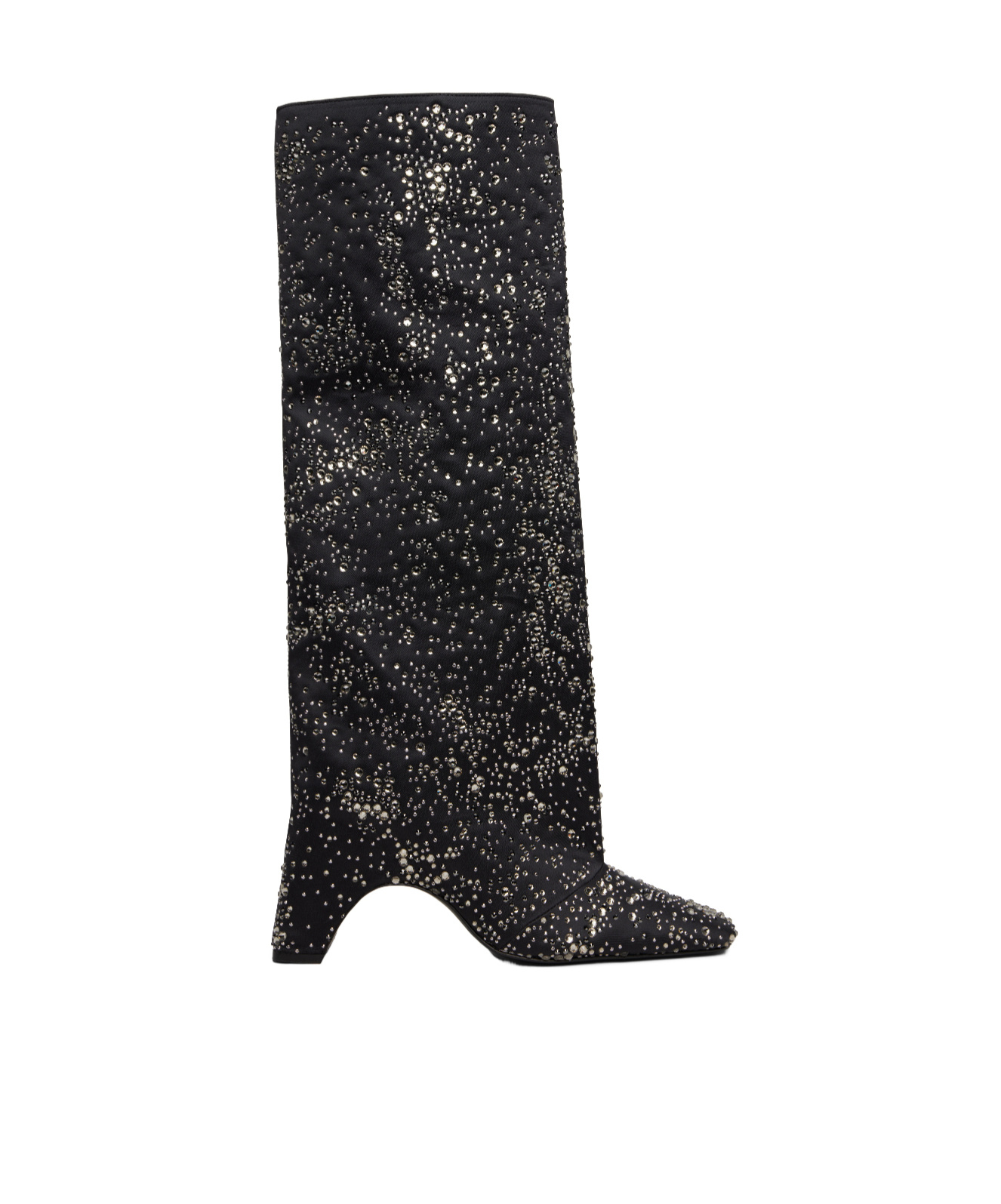 Coperni Crystal-embellished Bridge Tall Boots In Black