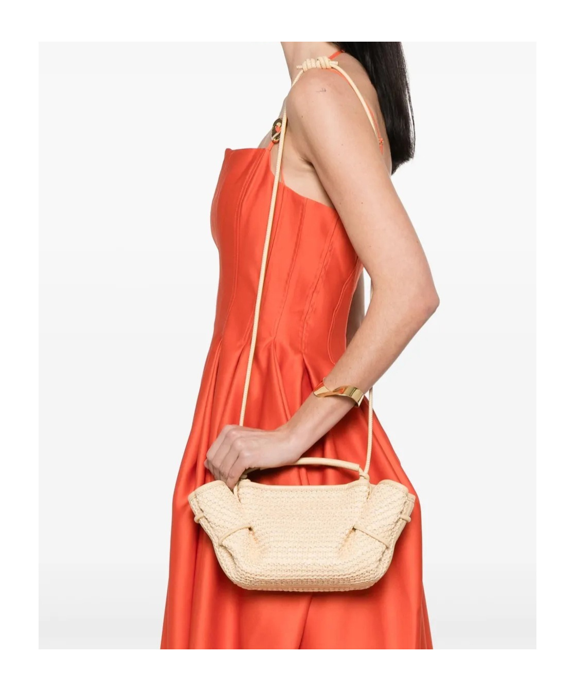 Hereu Arta Rafia Mini Handbag In Neutral