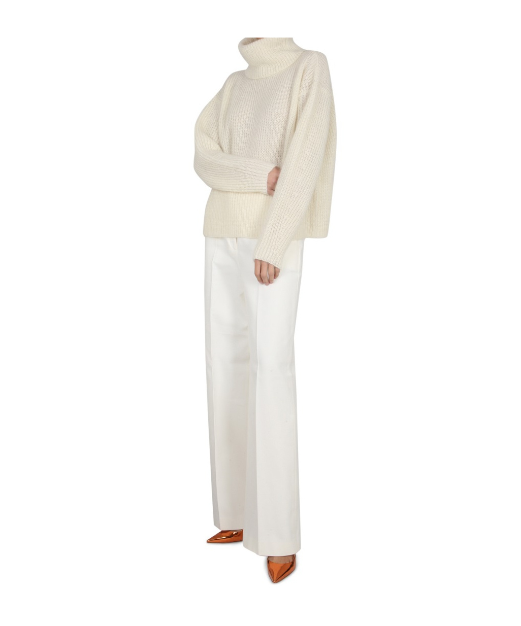 Shop Hugo Boss Roll-neck Chunky Jumper In White