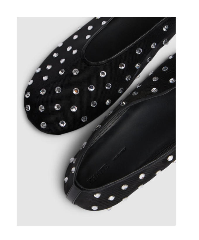 Khaite Marcy Crystal-embellished Mesh Ballet Flats