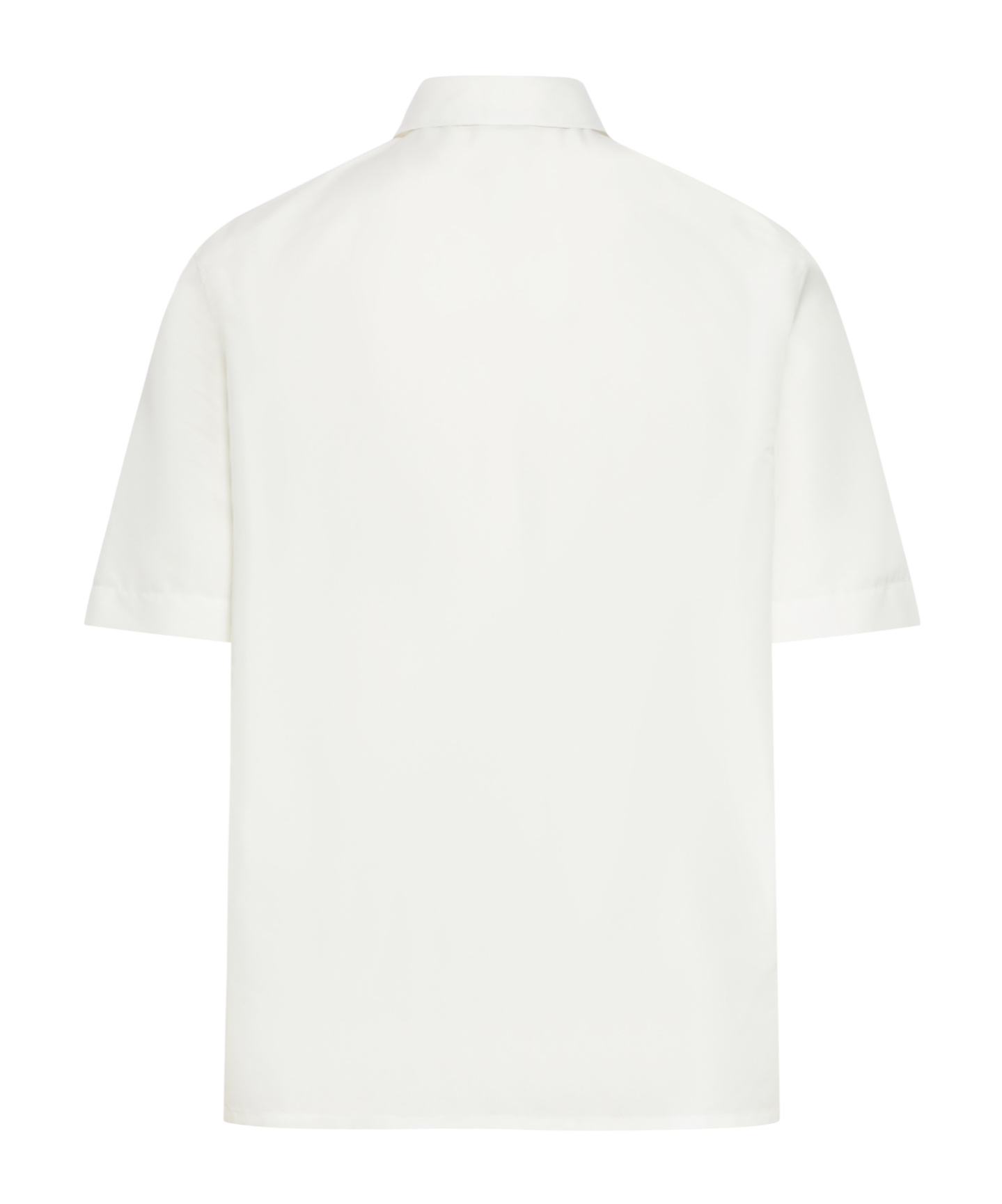 Dior Parley Solid Color Short Sleeved Shirt With Zip Closure In White